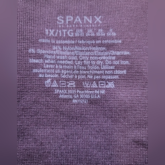 Spanx Look At Me Now Maroon Leggings 1X - Picture 4 of 6